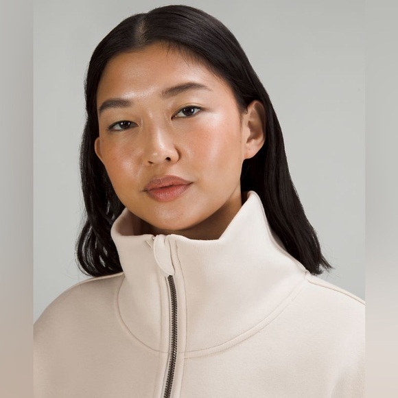 Lululemon || White Opal Thick Fleece Half Zip Pullover Sweatshirt - Picture 4 of 5